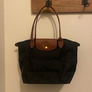 Longchamp Black Le Pliage Small Tote